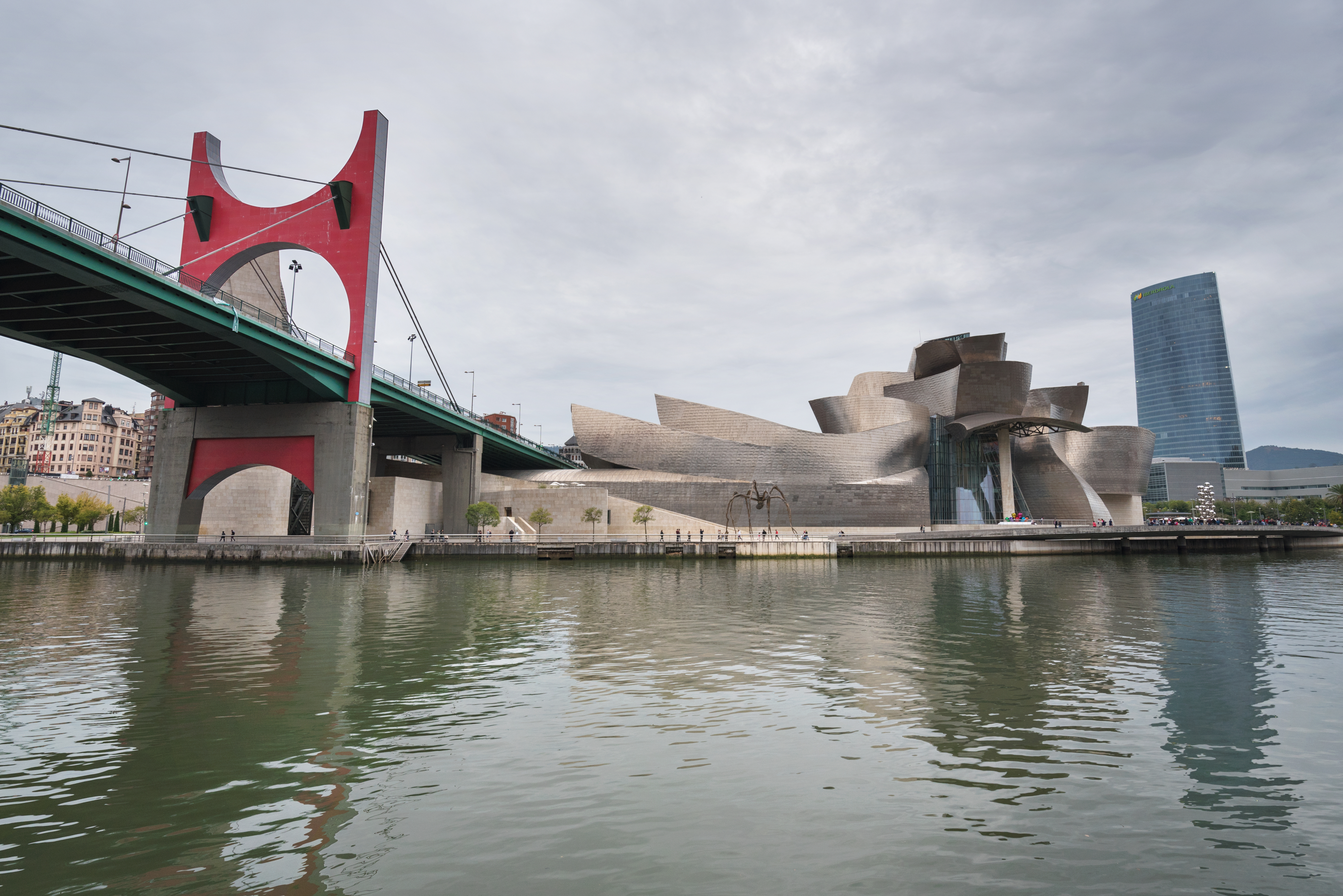 Bilbao cityscape on a cloudy day, Basque country, Spain.